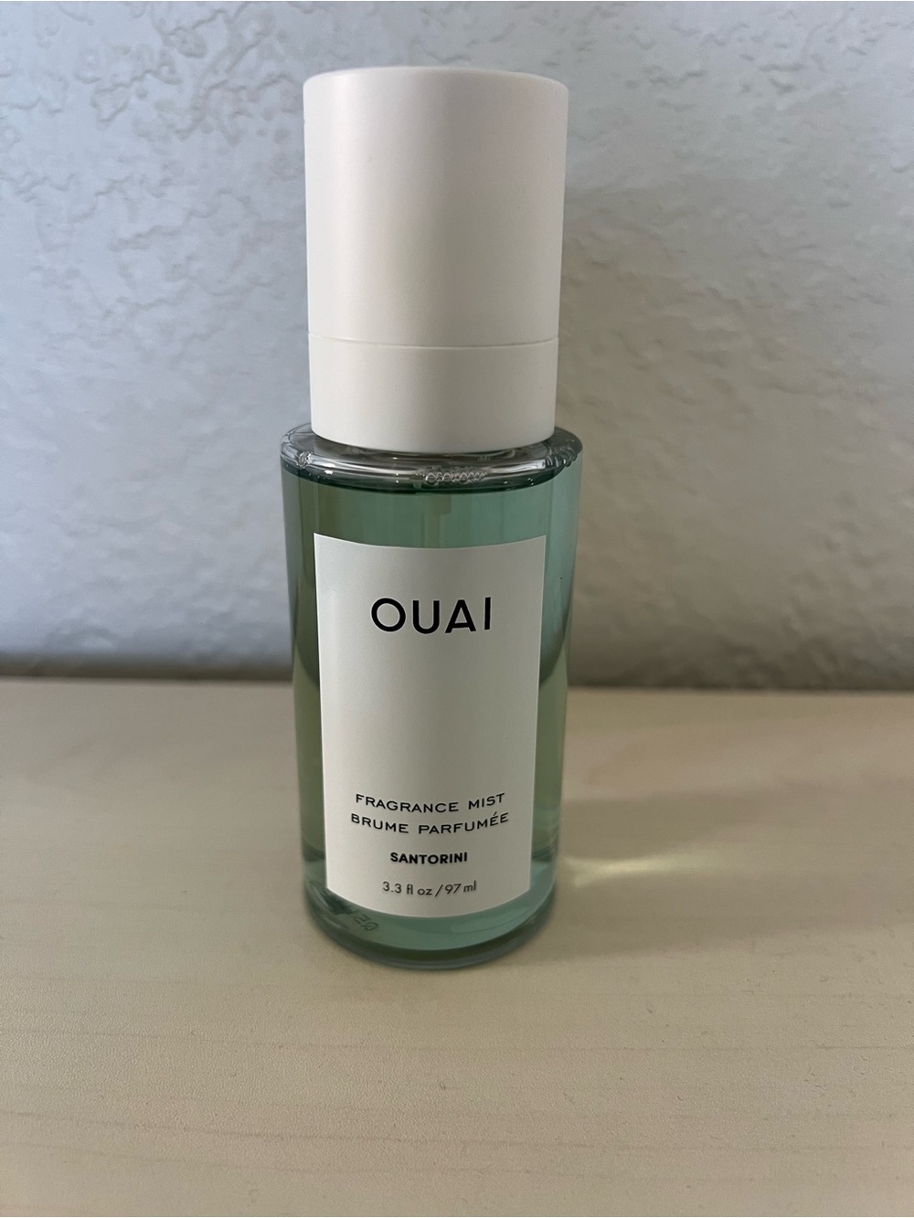 OUAI Santorini Fragrance Mist – White Cap, Light Aqua Bottle